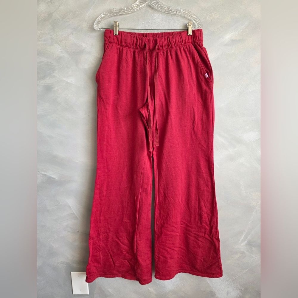 Out From Red Flare Leg Sweatpants Jogger Track Pants L Womens